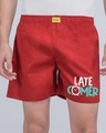 Shop Latecomer Side Printed Boxer-Front