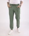 Shop Laurel Green Round Pocket Joggers Pants-Front