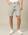 Shop Lava Grey Denim Shorts-Front
