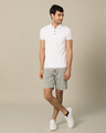 Shop Lava Grey Denim Shorts-Full