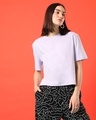 Shop Lavendar Relaxed Fit T-shirt-Front