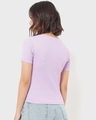 Shop Lavender Keyhole neck Slim Fit Top-Design