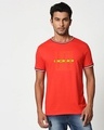 Shop Lazy Always Crewneck Varsity Rib H/S T-Shirt Multicolor-Front