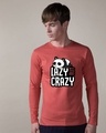 Shop Lazy But Crazy Full Sleeve T-Shirt-Front