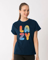 Shop Lazy Colorful Boyfriend T-Shirt-Front