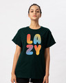 Shop Lazy Colorful Boyfriend T-Shirt-Front