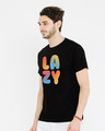 Shop Lazy Colorful Half Sleeve T-Shirt-Design