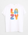 Shop Lazy Colorful Half Sleeve T-Shirt-Front