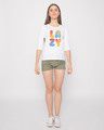 Shop Lazy Colorful Round Neck 3/4th Sleeve T-Shirt-Full