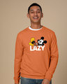 Shop Lazy Mickey Crew Neck Sweatshirt (DL)-Front