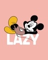 Shop Lazy Mickey Half Sleeve T-Shirt (DL)
