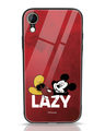 Shop Lazy Mickey iPhone XR Glass Mobile Cover-Front