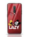 Shop Lazy Mickey OnePlus 7 Pro Glass Mobile Cover-Front