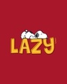 Shop Lazy Snoopy Boyfriend T-Shirt (PNTL) Bold Red