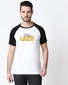Shop Lazy Snoopy Half Sleeve Raglan T-Shirt (PNTL) White-Black-Front