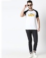 Shop Lazy Snoopy Half Sleeve Raglan T-Shirt (PNTL) White-Black-Design