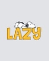 Shop Lazy Snoopy Half Sleeve Raglan T-Shirt (PNTL) White-Black-Full