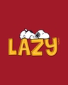 Shop Lazy Snoopy Half Sleeve T-Shirt