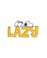 Shop Lazy Snoopy Half Sleeve T-Shirt (PNTL) White-Full