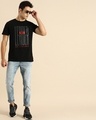 Shop Men's Black Leader Typography T-shirt-Full