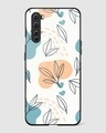 Shop Leaf Line Floral Premium Glass Case for OnePlus Nord-Front