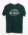 Shop Leave The World Half Sleeve T-Shirt-Front