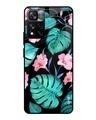 Shop Leaves & Flowers Printed Premium Glass Cover for Mi 11i HyperCharge (Shockproof, Light Weight)-Front