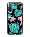 Shop Leaves & Flowers Printed Premium Glass Cover for Oppo Reno 3 (Shock Proof, Lightweight)-Front