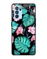 Shop Leaves & Flowers Printed Premium Glass Cover for Oppo Reno 6 5G (Shock Proof, Lightweight)-Front
