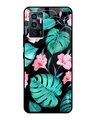 Shop Leaves & Flowers Printed Premium Glass Cover for Vivo V23e 5G (Shockproof, Light Weight)-Front