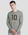 Shop Legend 10 ARG Full Sleeve T-Shirt Meteor Grey-Front