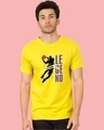 Shop Men's Yellow Legend 24 Graphic Printed T-shirt-Front