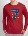 Shop Legend 7 Full Sleeve T-Shirt Bold Red-Front