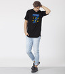 Shop Men's Legend 7 Half Sleeve Longline T-Shirt Black-Design