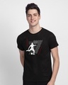 Shop Legend 7 Net Half Sleeve T-Shirt Black-Front