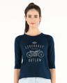 Shop Legendary Outlaw Round Neck 3/4th Sleeve T-Shirt-Front