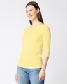 Shop Lemon Drop 3/4 Sleeve Slim Fit T-Shirts-Full