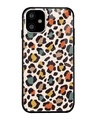 Shop Leopard Printed Premium Glass Cover For iPhone 11 (Impact Resistant, Matte Finish)-Front