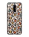 Shop Leopard Printed Premium Glass Cover For OnePlus 7 Pro (Impact Resistant, Matte Finish)-Front