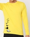 Shop Let Me Fly Books Full Sleeve T-Shirt Empire Yellow-Front