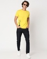 Shop Let Me Fly Books Half Sleeve T-Shirt Empire Yellow-Full