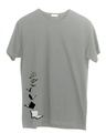 Shop Let Me Fly Books Half Sleeve T-Shirt Meteor Grey -Front