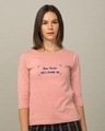 Shop Let's Break Up Round Neck 3/4th Sleeve T-Shirt-Front