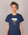 Shop Let's Go Heart Boyfriend T-Shirt-Front