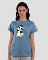 Shop Let's Go Penguin Boyfriend T-Shirt-Front