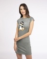 Shop Let's Go Penguin Cap Sleeve T-Shirt Dress-Front