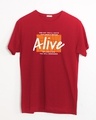 Shop Life you Remember Half Sleeve T-Shirt Bold Red-Front