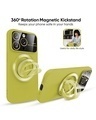 Shop Light Green Silicon Magsafe Case with Stand for Apple iPhone 15 Pro Max-Full