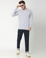Shop Men's Light Grey Melange T-shirt-Full