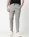 Shop Light Grey Men's Casual Pants-Front